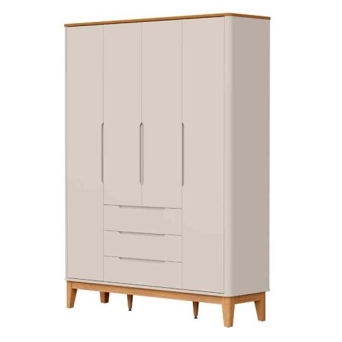 Roupeiro Boom 4P3G – Areia Fosco Savana